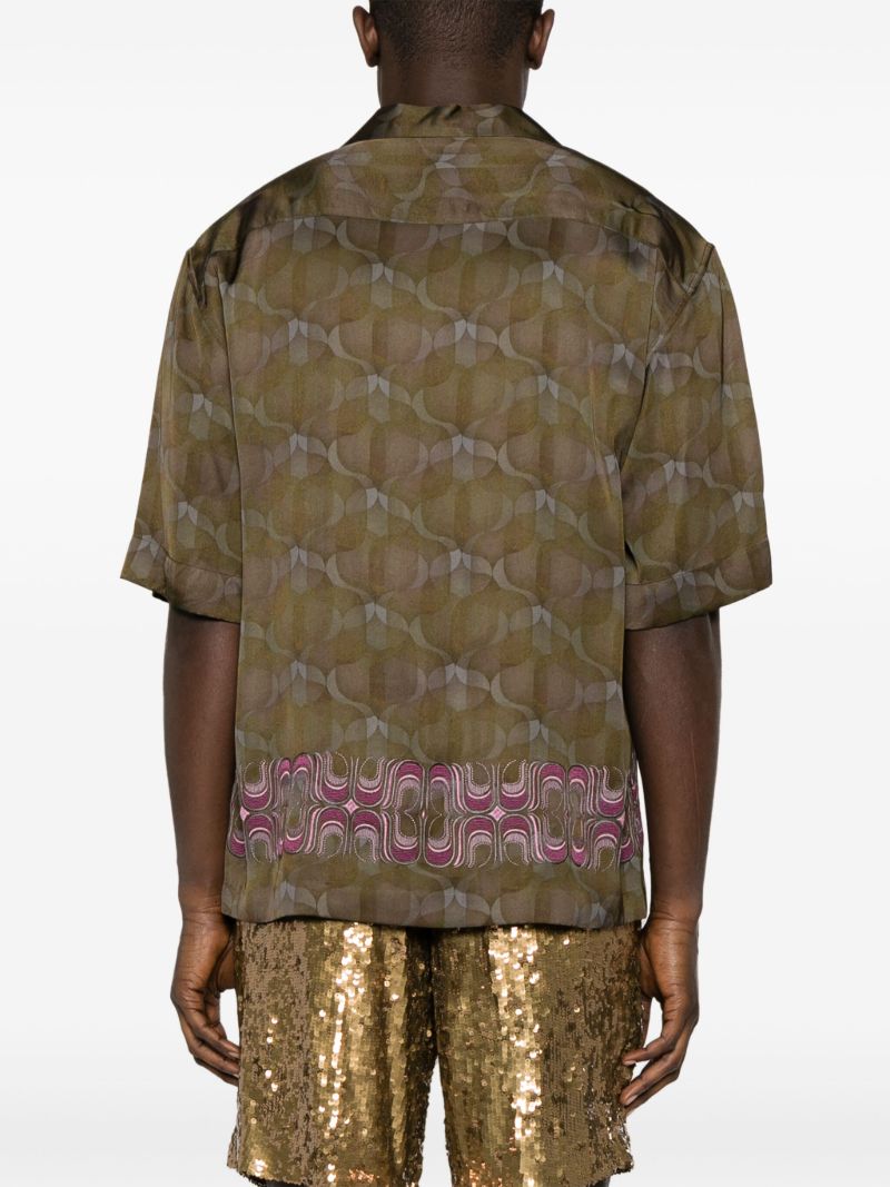 Green Cassi Emb Satin Shirt