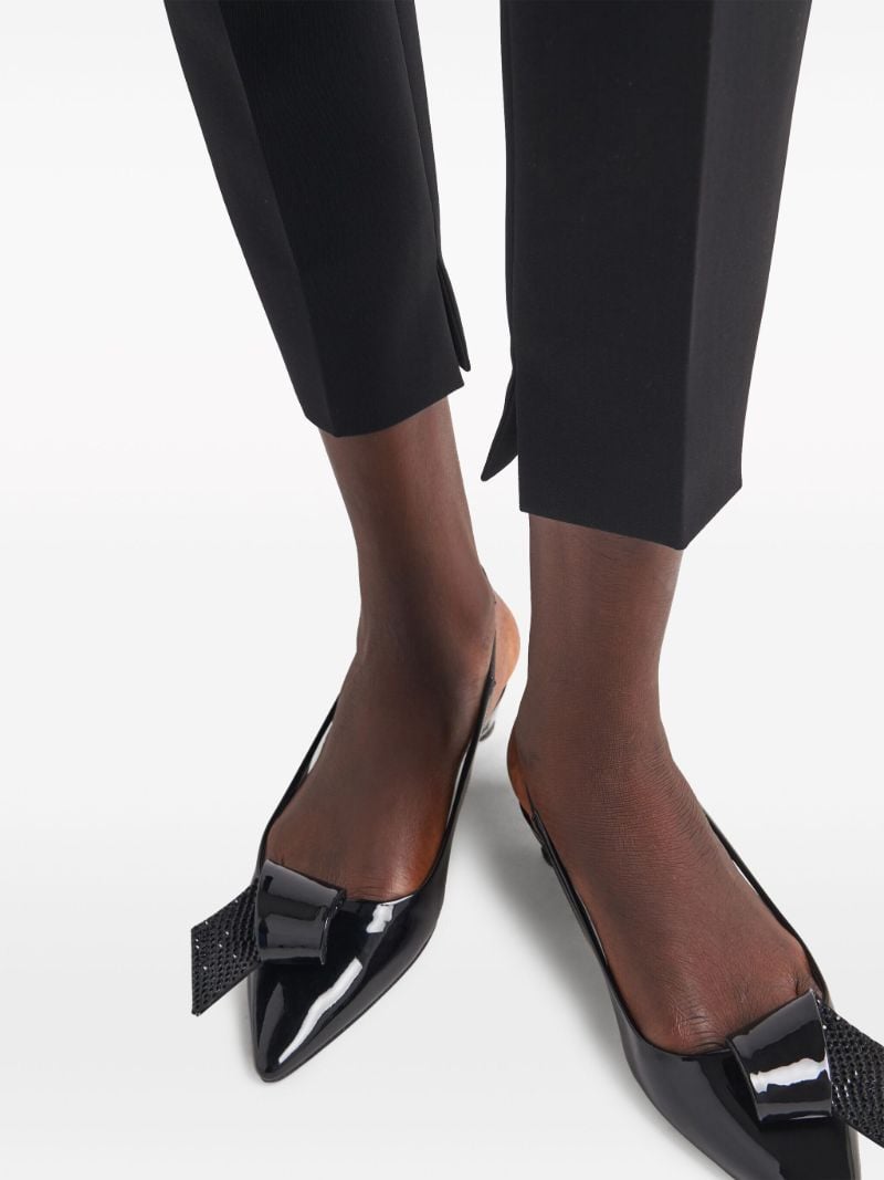 Black Tapered-leg Wool Trousers