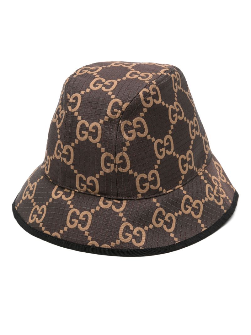 Brown Gg Canvas Bucket Hat