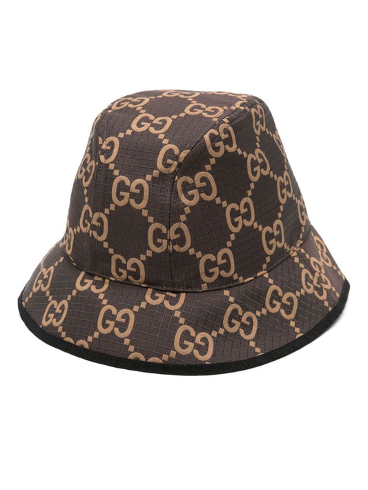 Brown Gg Canvas Bucket Hat