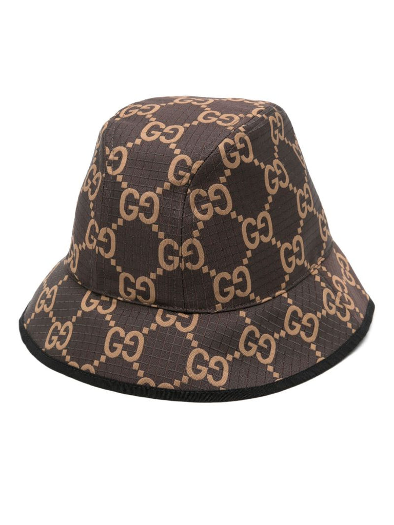 Brown Gg Canvas Bucket Hat