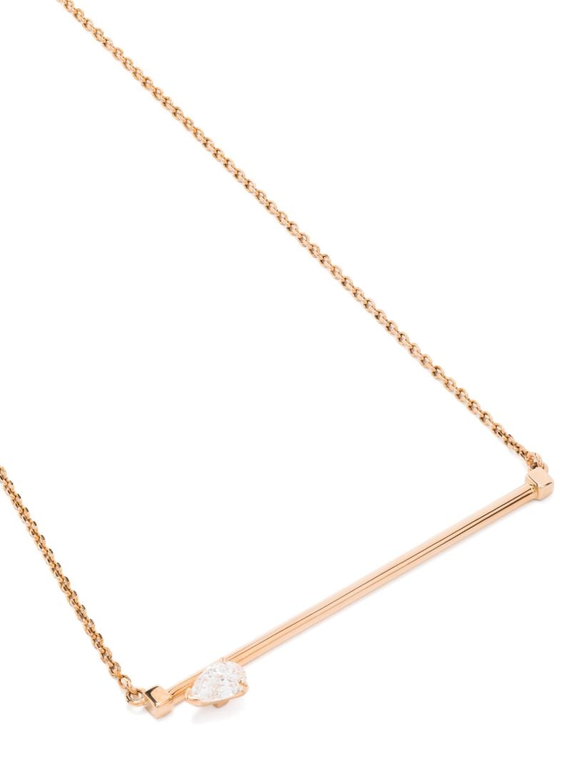 18k Rose Gold Serti Sur Vide Diamond Necklace