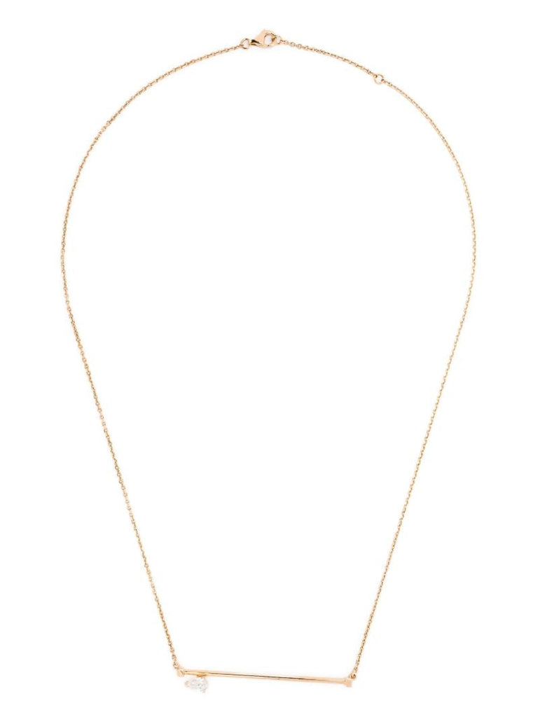 18k Rose Gold Serti Sur Vide Diamond Necklace