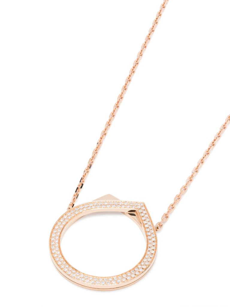 18k Rose Gold Antifer Diamond Necklace