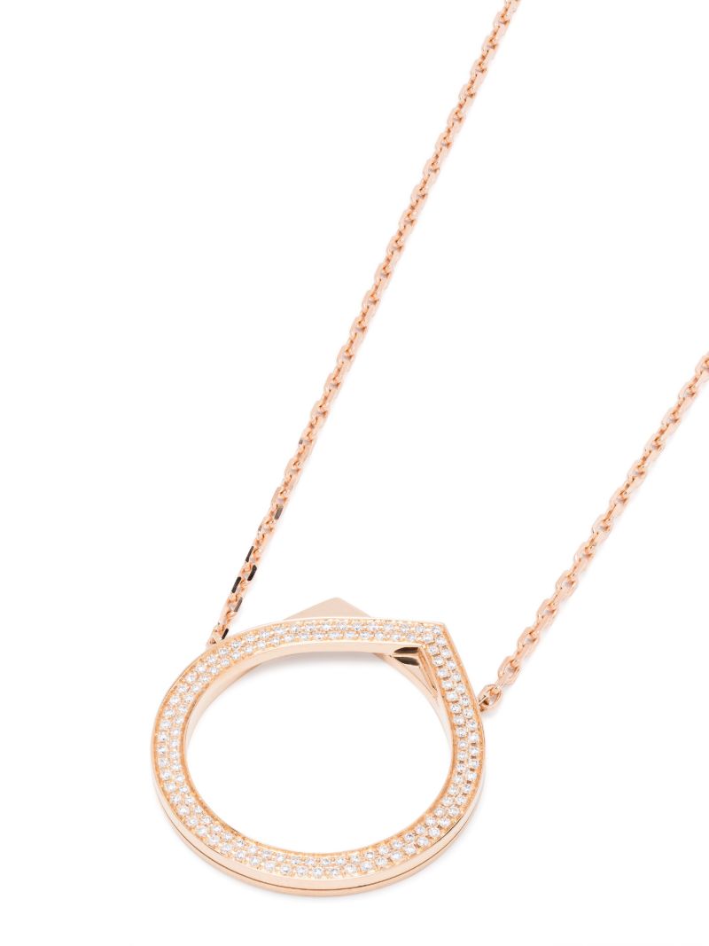 18k Rose Gold Antifer Diamond Necklace