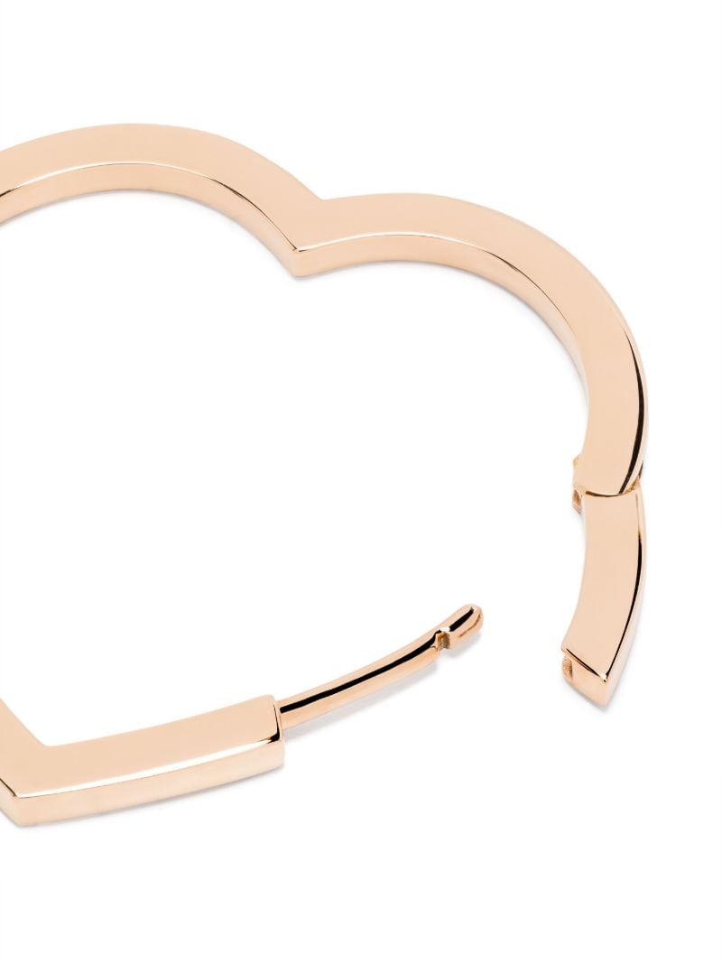 18k Rose Gold Large Antifer Heart Hoop Earring