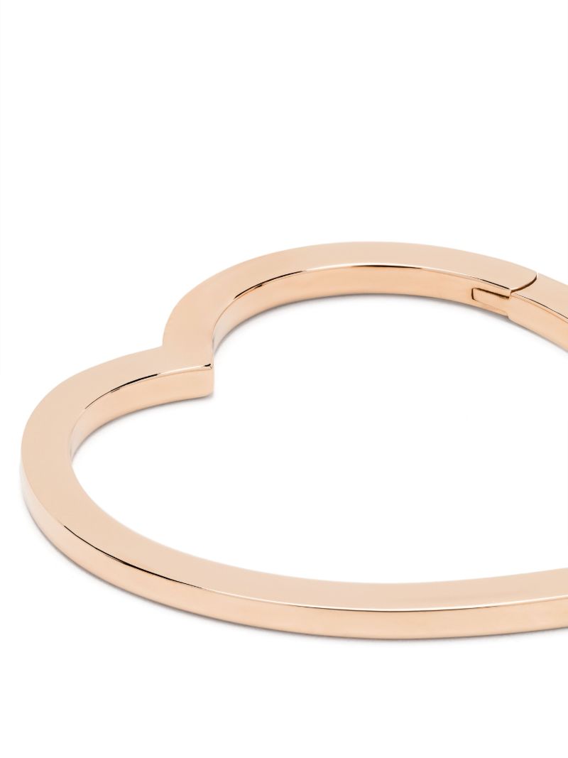 18k Rose Gold Large Antifer Heart Hoop Earring