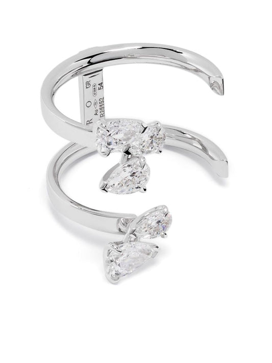 18k White Gold Serti Sur Vide Diamond Ring