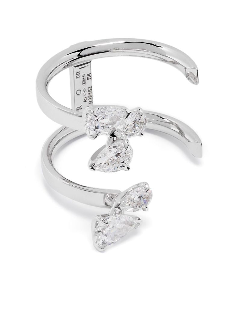 18k White Gold Serti Sur Vide Diamond Ring