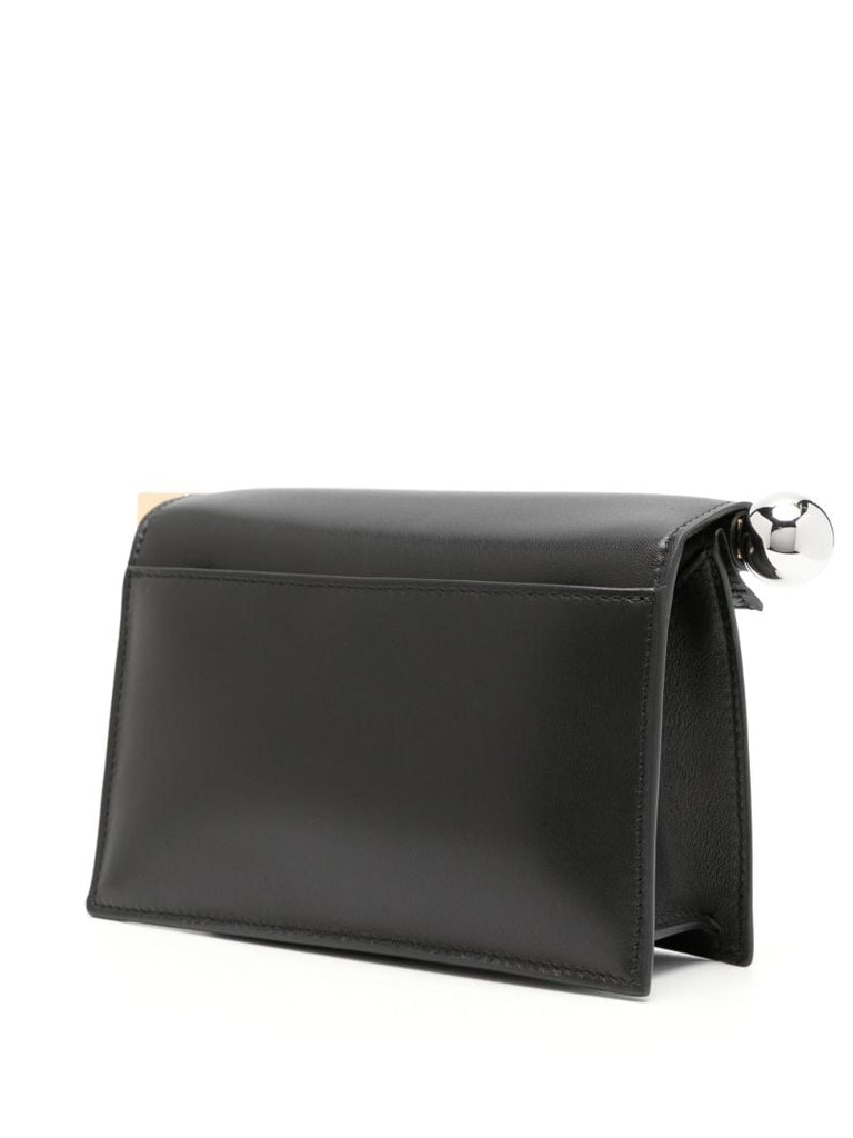 Black La Petite Pochette Rond CarrÃ_x0083_Â© Leather Clutch Bag
