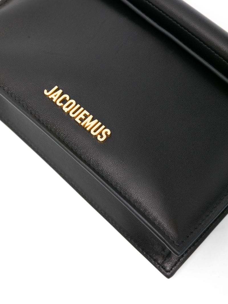Black La Petite Pochette Rond CarrÃ_x0083_Â© Leather Clutch Bag