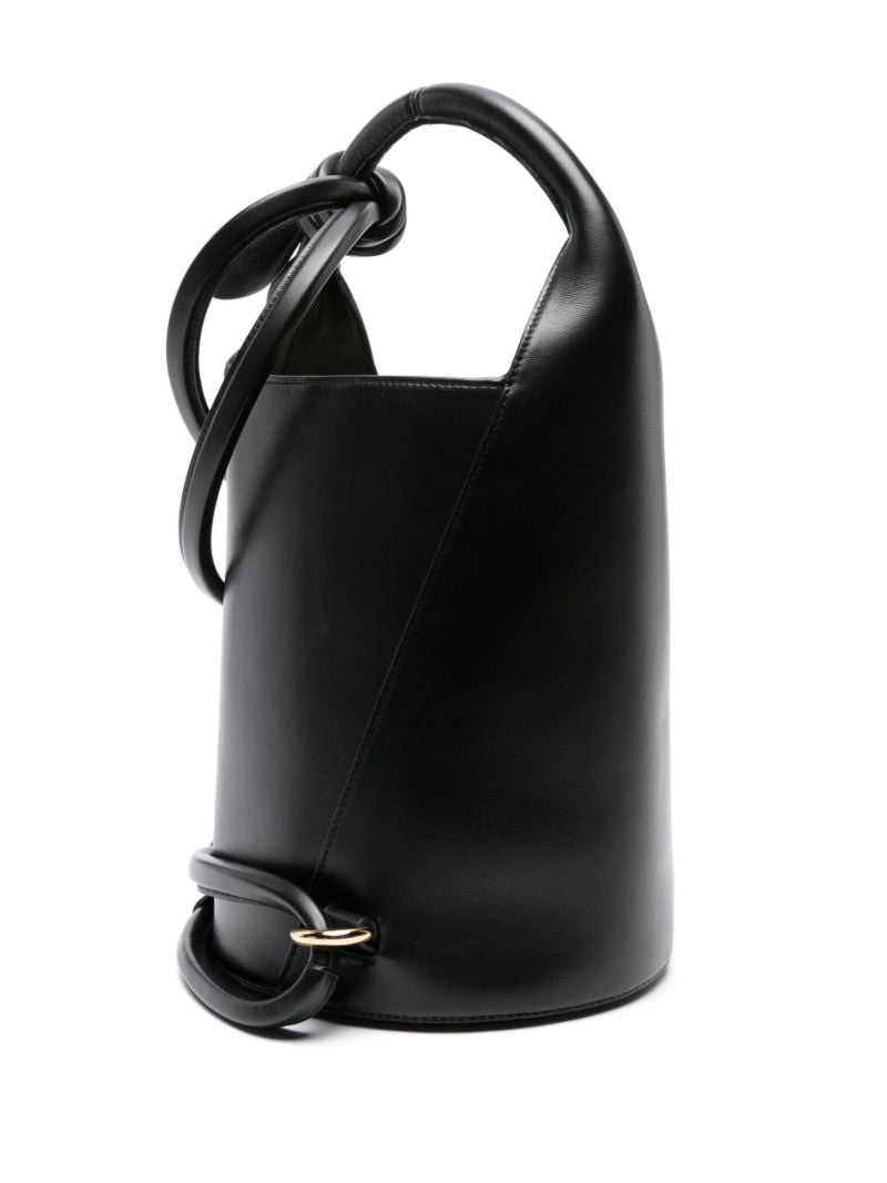 Black Le Petit Tourni Leather Bucket Bag
