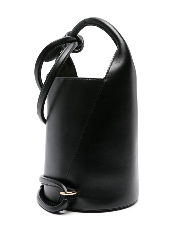 Black Le Petit Tourni Leather Bucket Bag