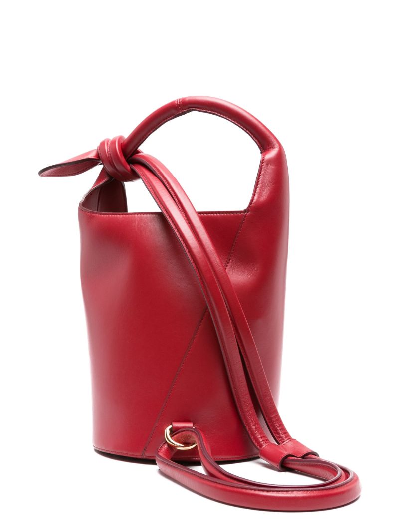 Red Le Petit Tourni Leather Bucket Bag