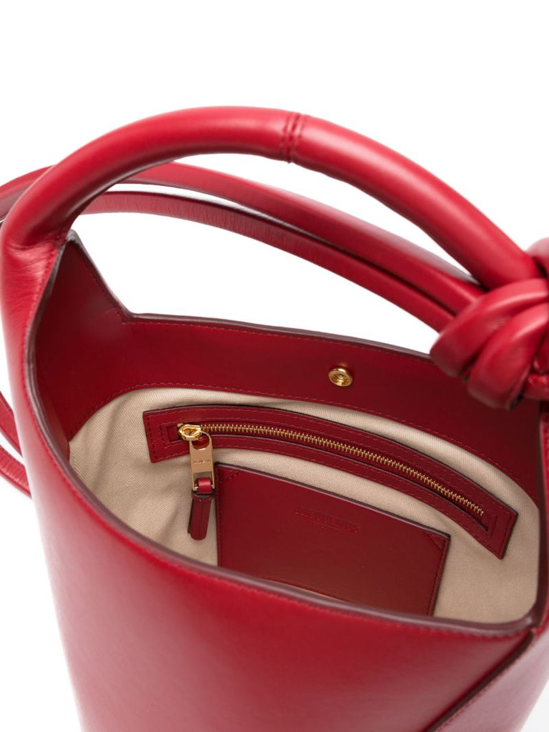 Red Le Petit Tourni Leather Bucket Bag