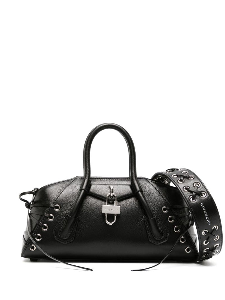 Black Antigona Stretch Mini Leather Tote Bag