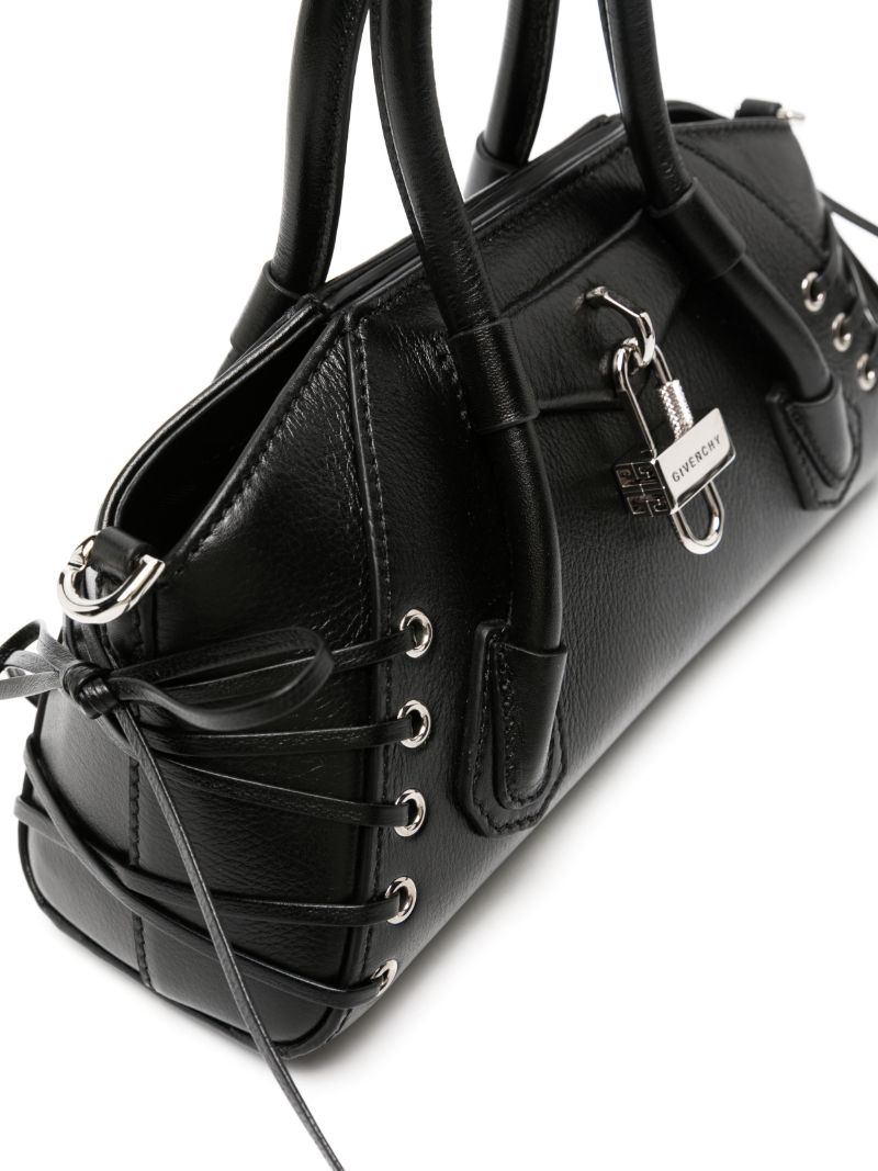 Black Antigona Stretch Mini Leather Tote Bag