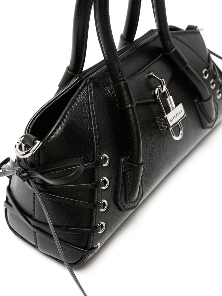 Black Antigona Stretch Mini Leather Tote Bag