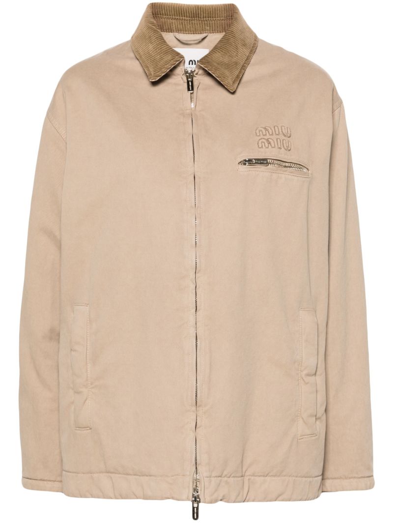 Neutral Logo-appliquÃ_x0083_Â© Shirt Jacket