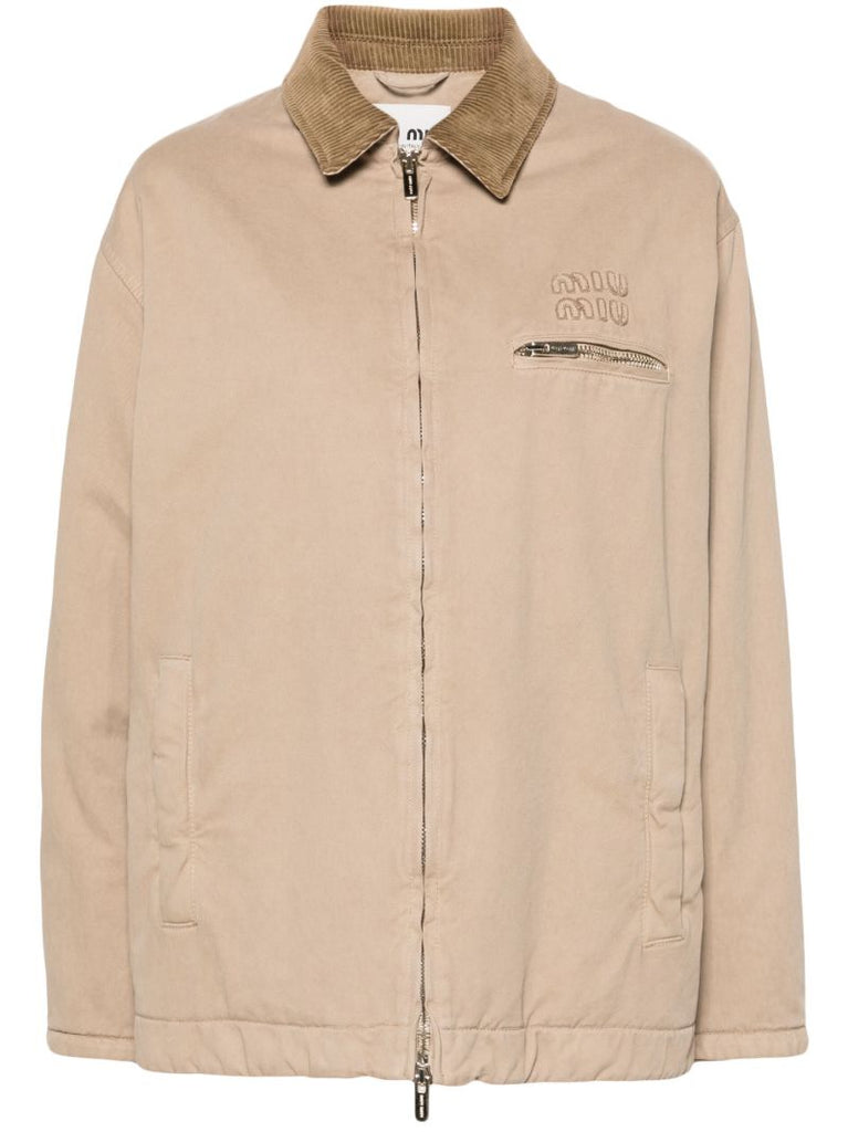 Neutral Logo-appliquÃ_x0083_Â© Shirt Jacket