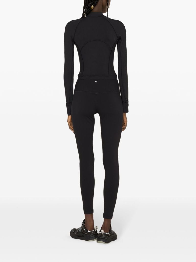 Black Its Rulu Run Cropped Half Zip Top