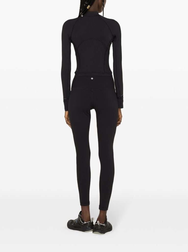 Black Its Rulu Run Cropped Half Zip Top