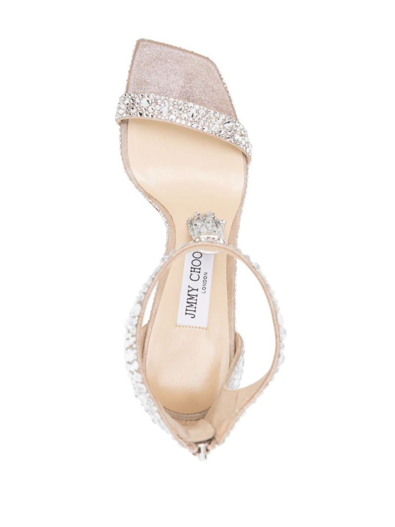 Neutral Vinca 95 Crystal-embellished Sandals