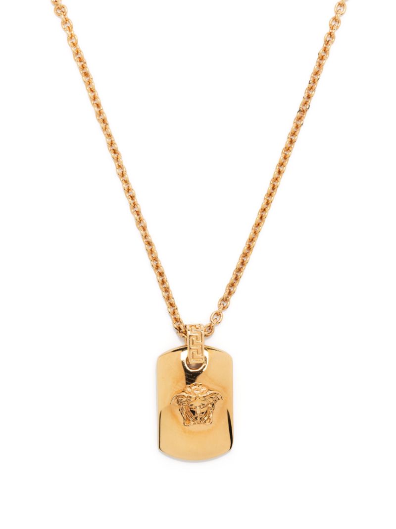 Gold-tone Medusa Head Necklace