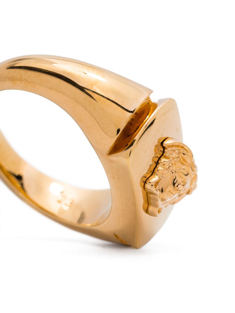 Gold-tone Medusa Head Ring
