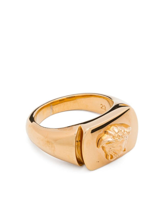 Gold-tone Medusa Head Ring
