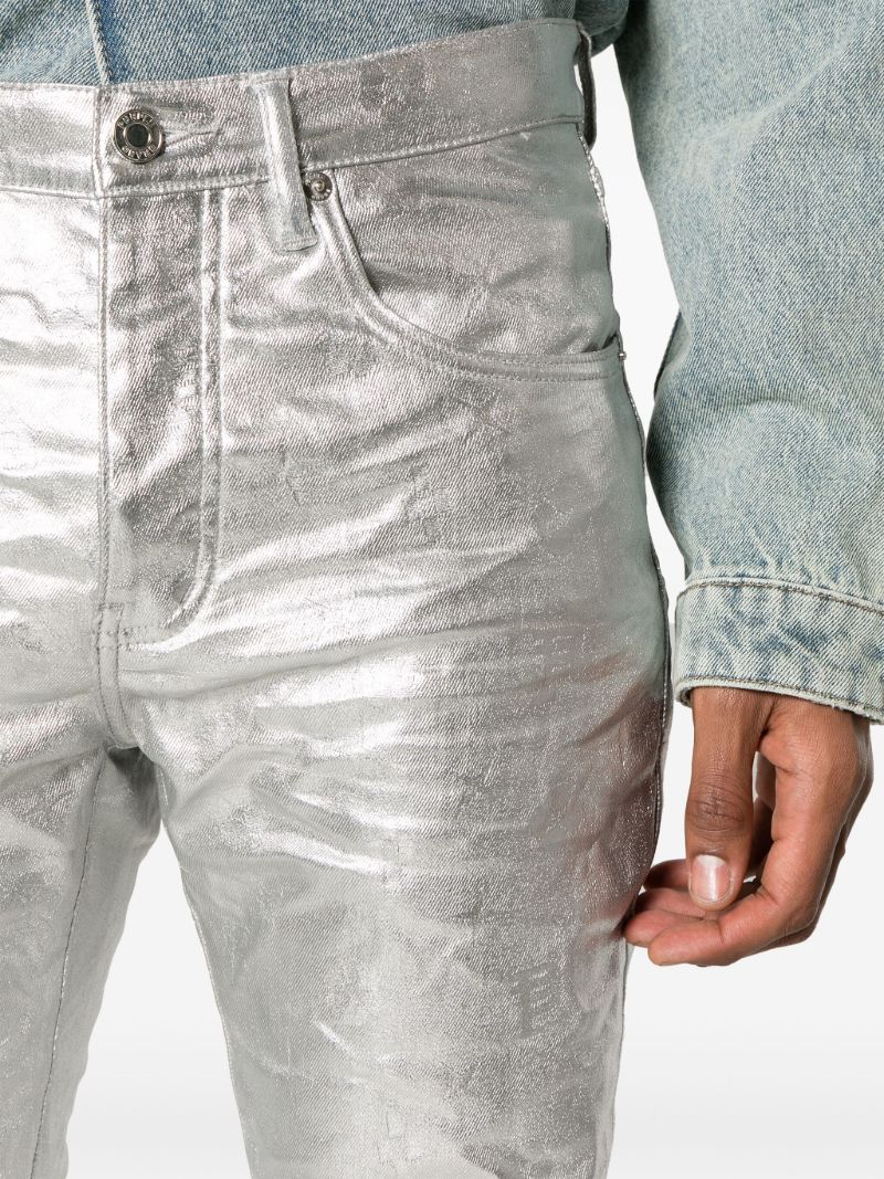 Silver-tone P001 Metallic Jeans