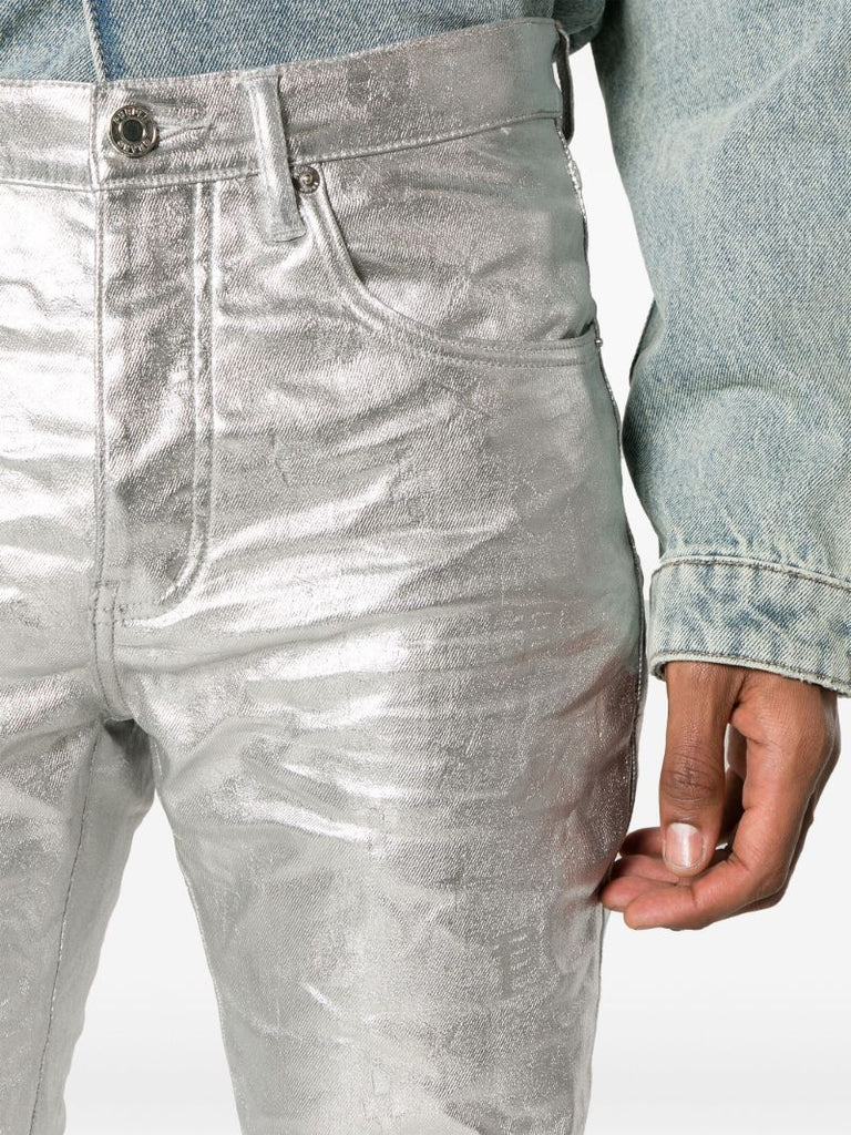 Silver-tone P001 Metallic Jeans