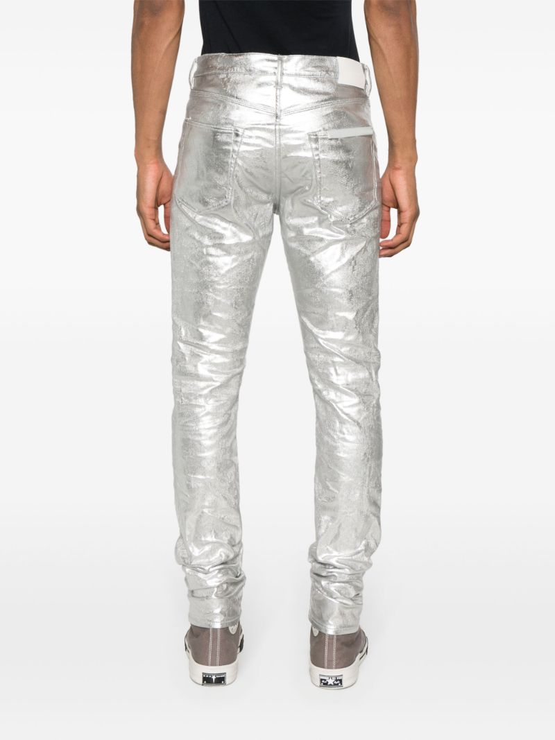 Silver-tone P001 Metallic Jeans