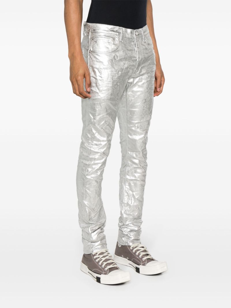 Silver-tone P001 Metallic Jeans