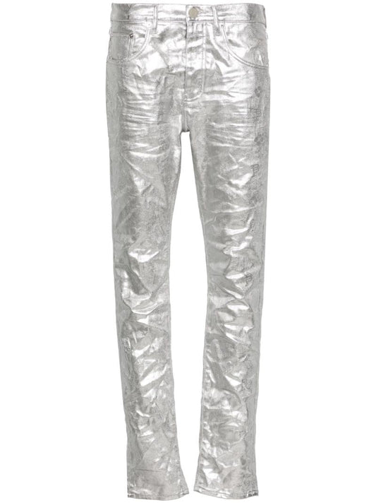 Silver-tone P001 Metallic Jeans