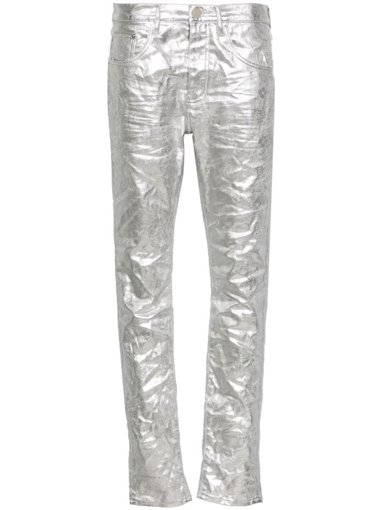 Silver-tone P001 Metallic Jeans