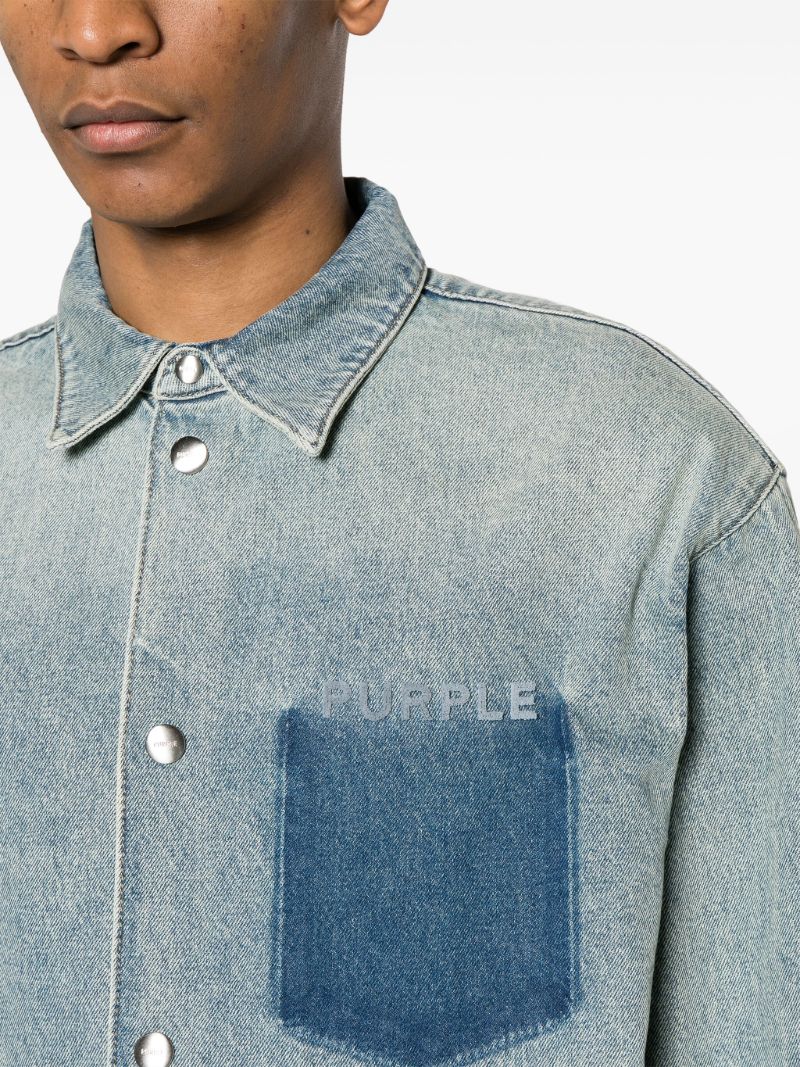Blue Washed Denim Shirt
