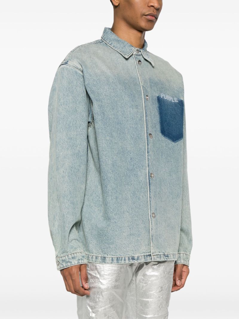 Blue Washed Denim Shirt