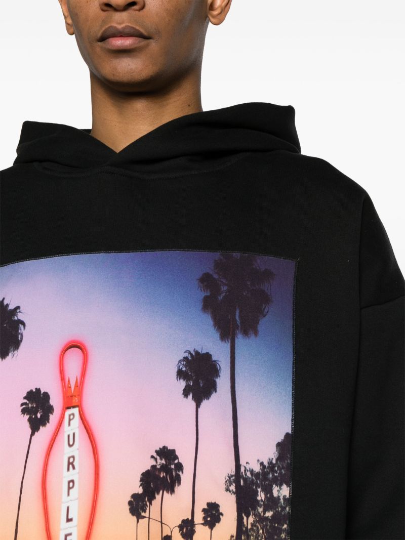 X Blue Sky Inn Black Cotton Hoodie