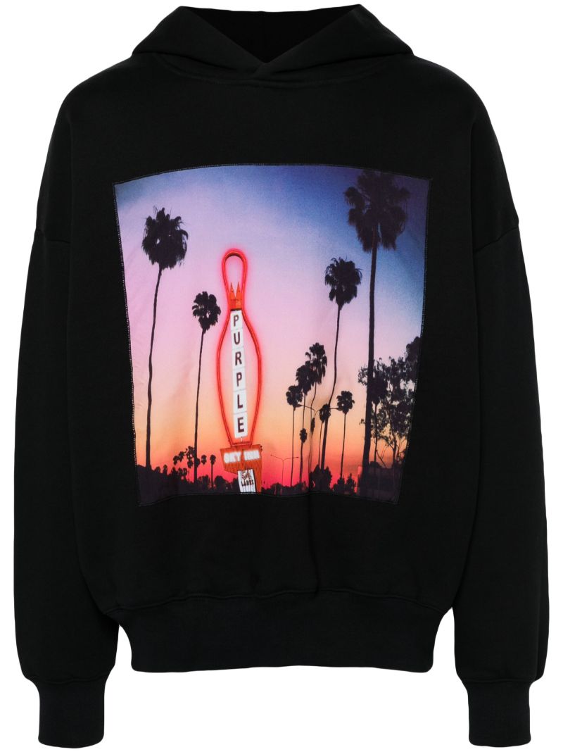 X Blue Sky Inn Black Cotton Hoodie
