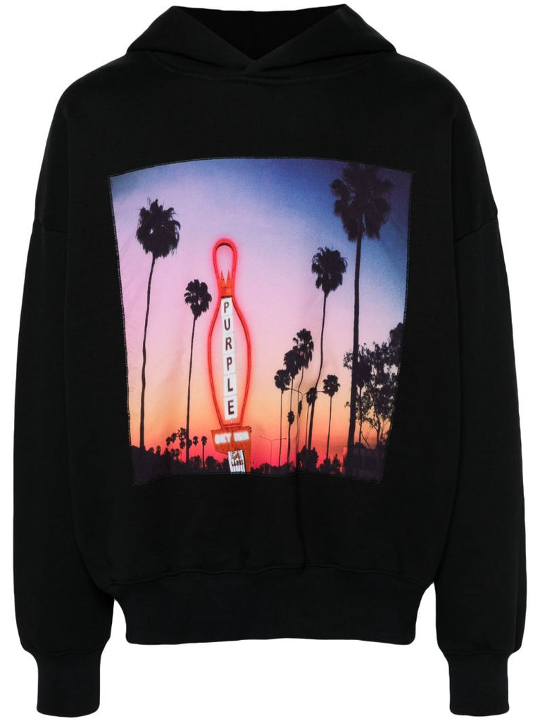 X Blue Sky Inn Black Cotton Hoodie
