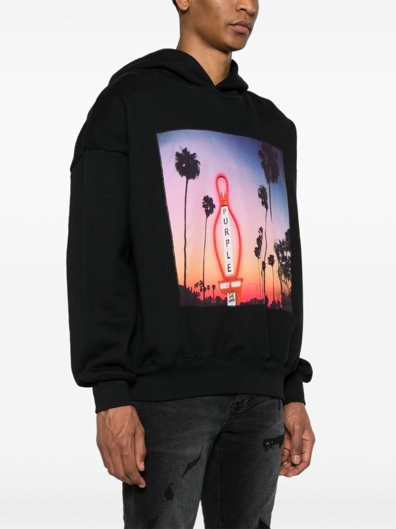 X Blue Sky Inn Black Cotton Hoodie