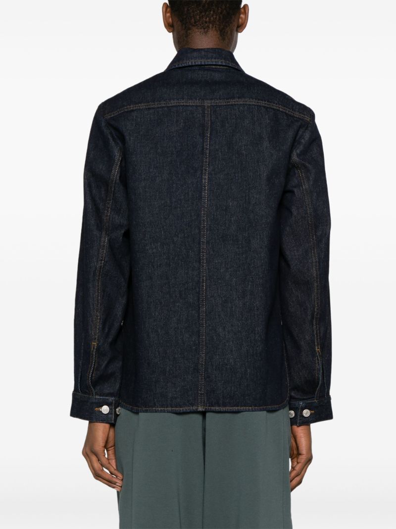 Blue Button-up Denim Shirt Jacket