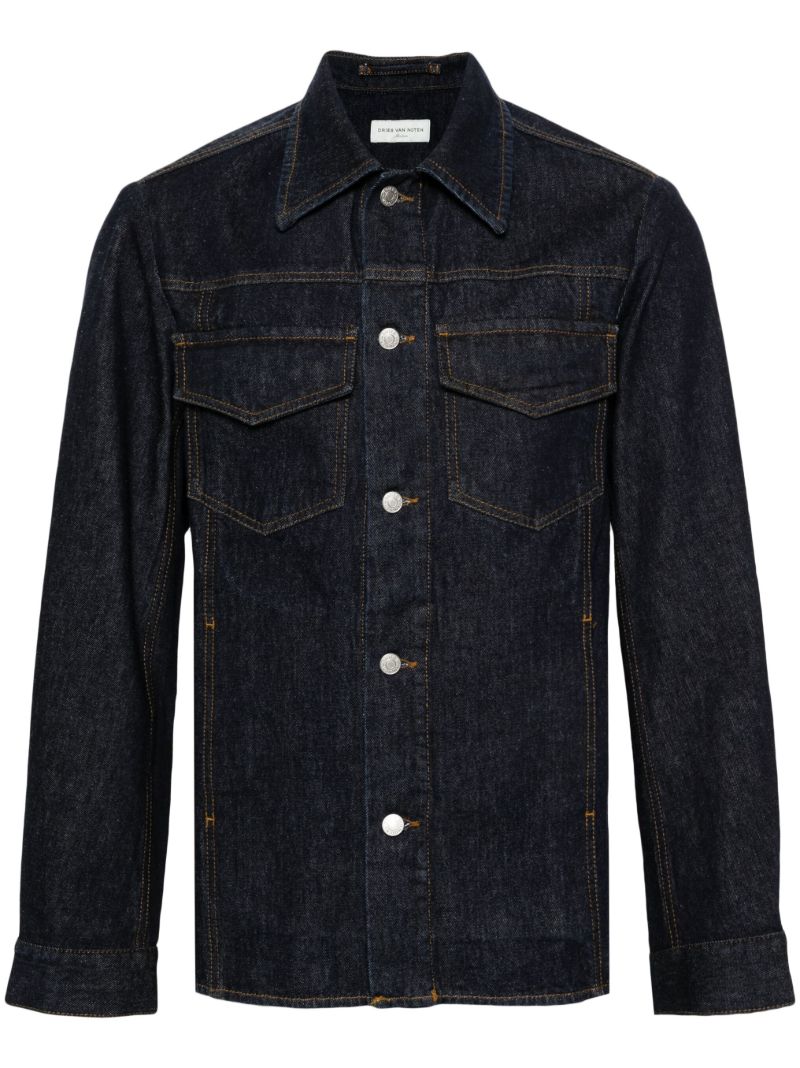 Blue Button-up Denim Shirt Jacket