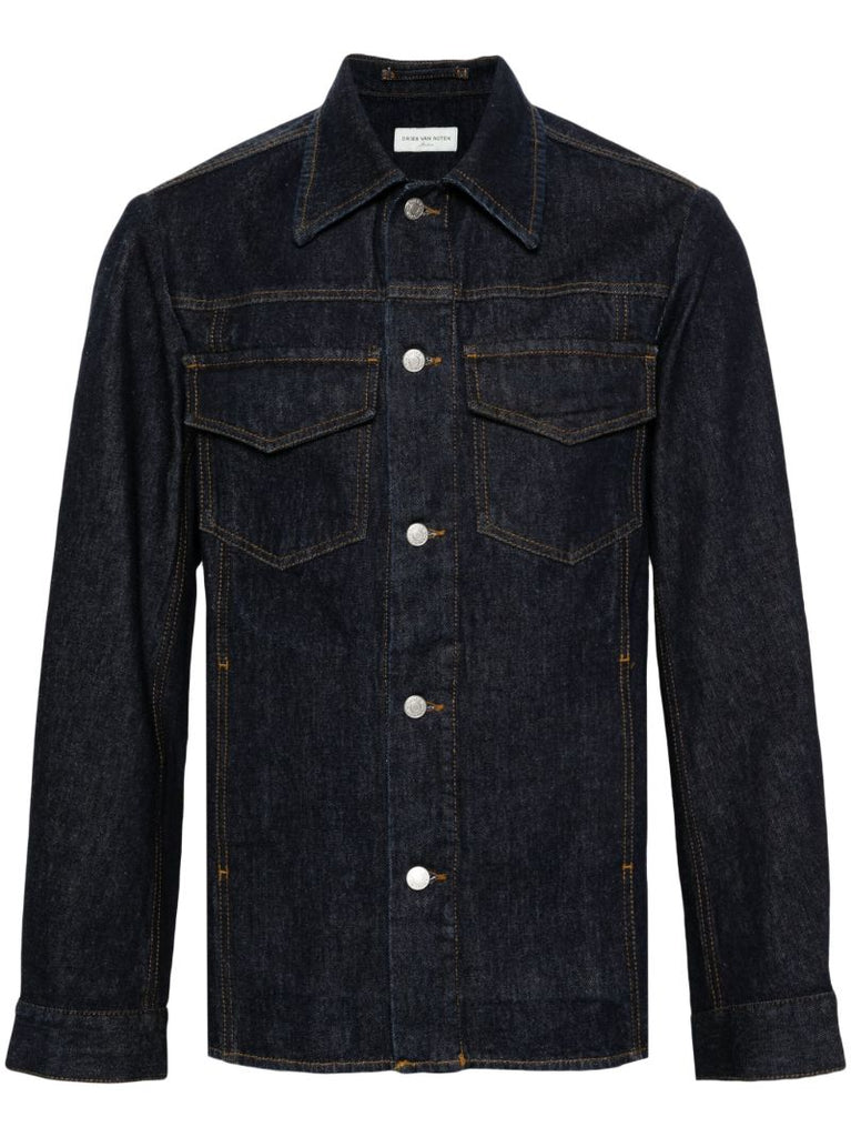 Blue Button-up Denim Shirt Jacket