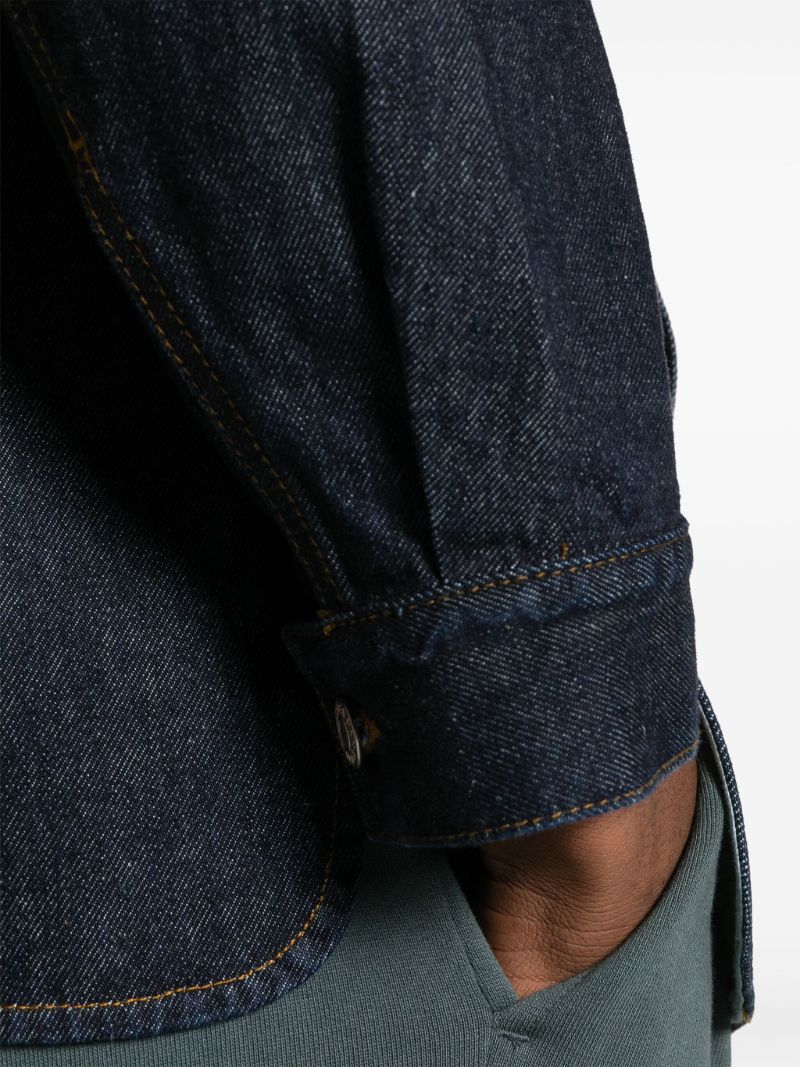 Blue Button-up Denim Shirt Jacket