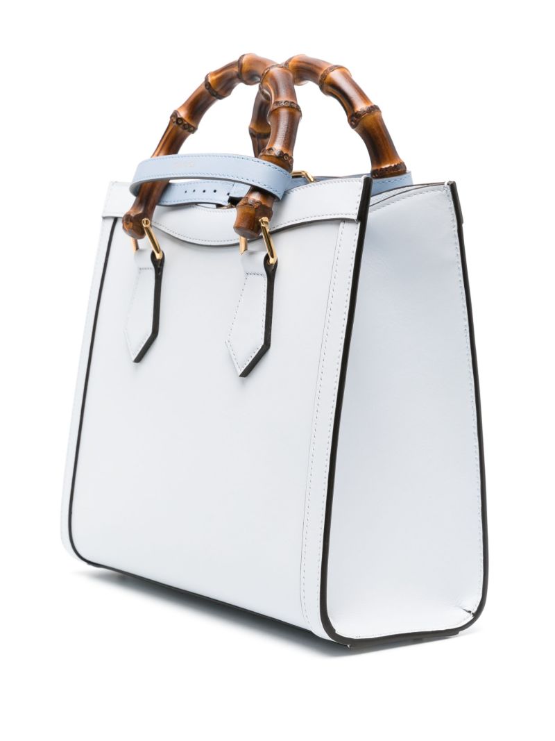Blue Diana Small Leather Tote Bag