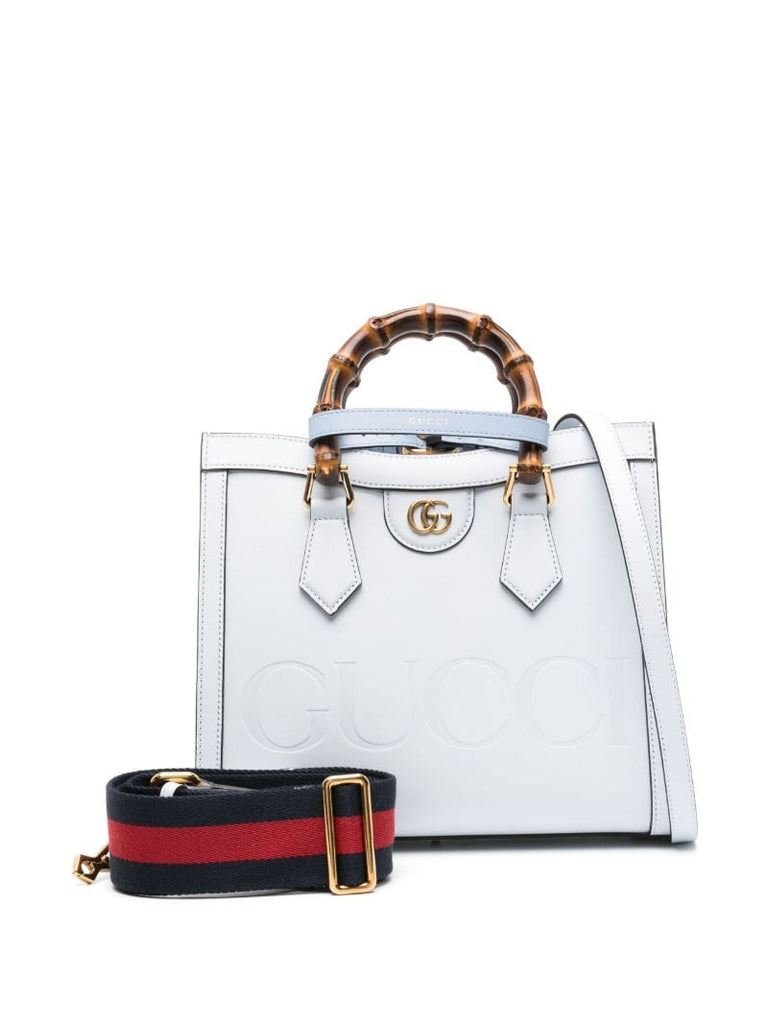Blue Diana Small Leather Tote Bag
