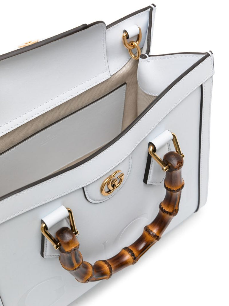 Blue Diana Small Leather Tote Bag
