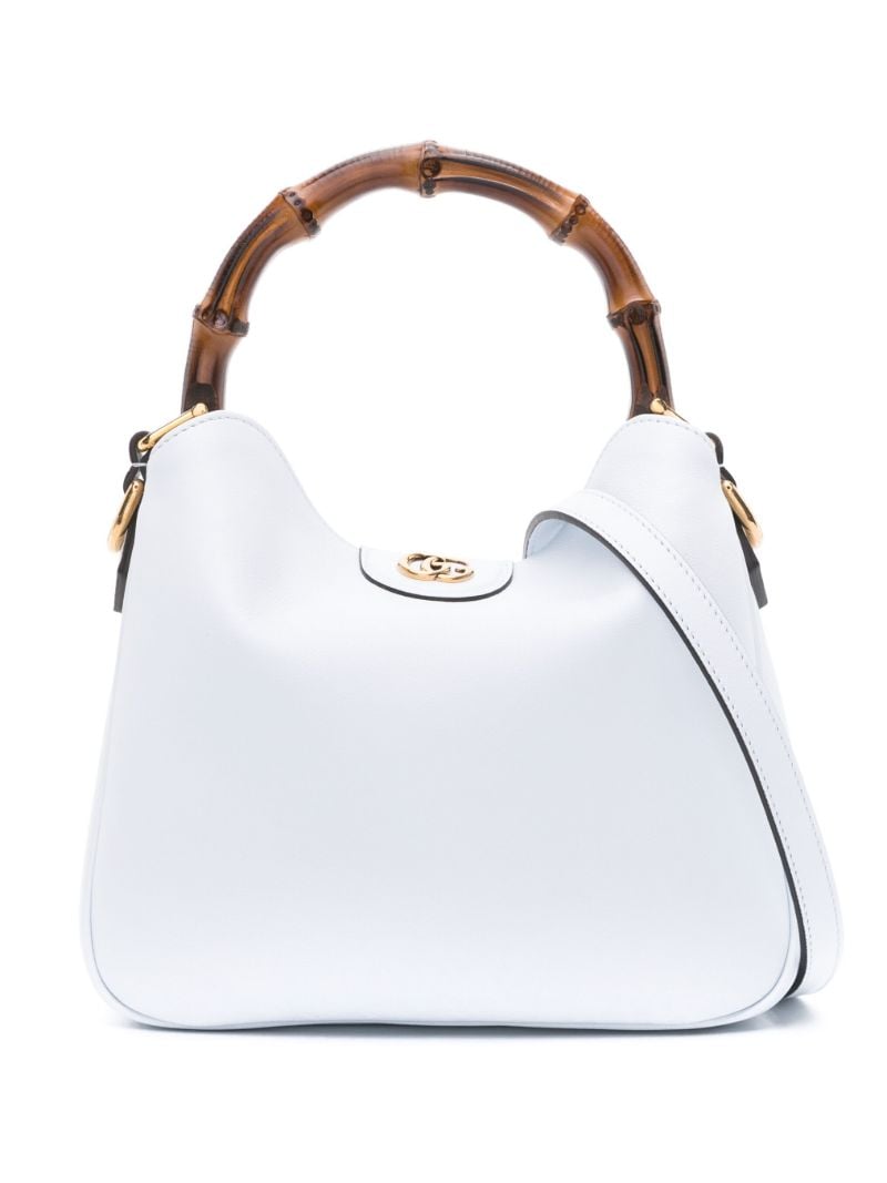 White Diana Leather Tote Bag